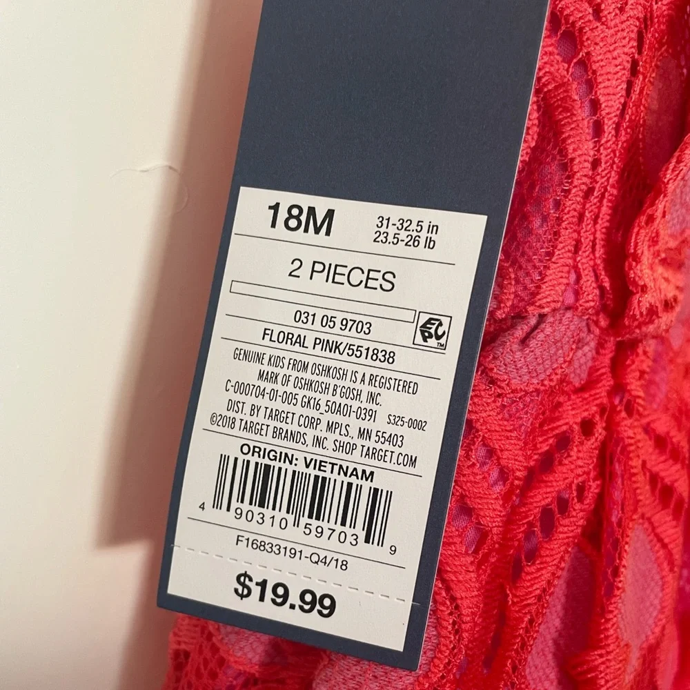 🎄3/$15 NWT Genuine Kids (Oshkosh) Baby Dress - Picture 4 of 4